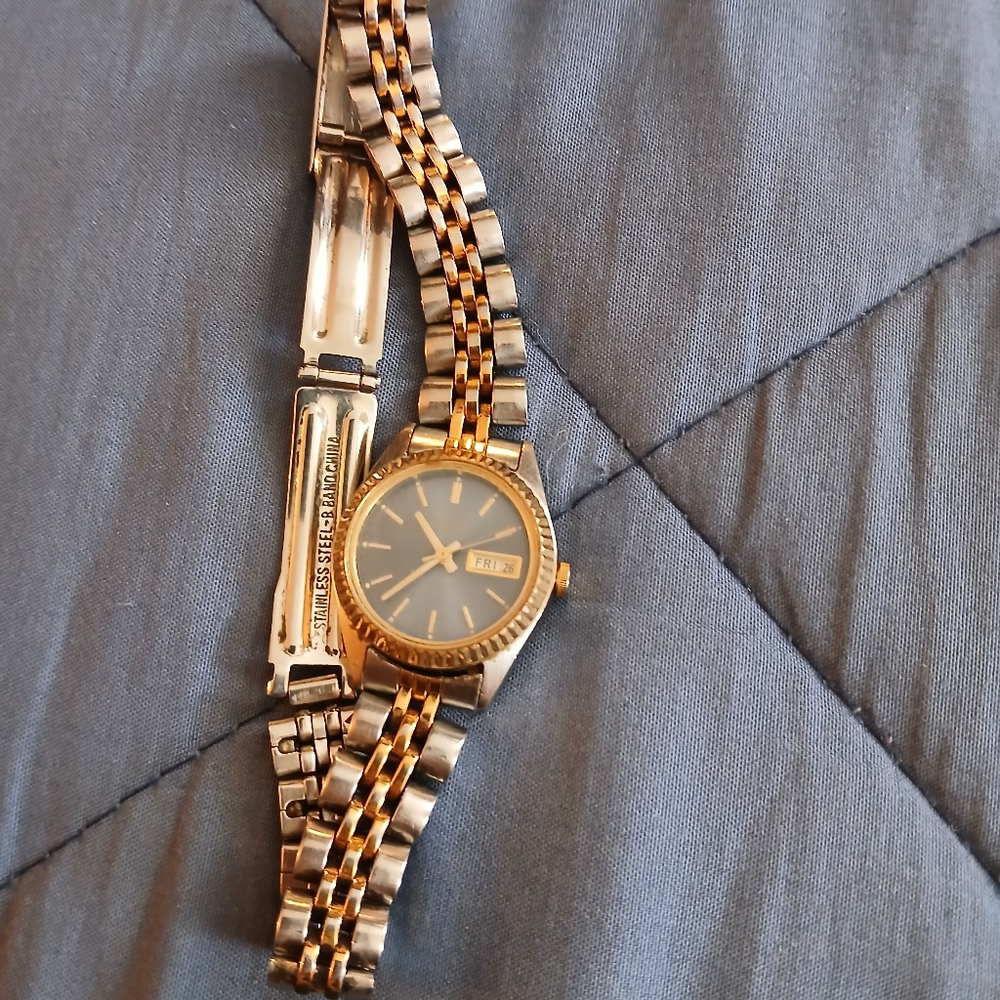 Gold and Silver Two-Tone Watch